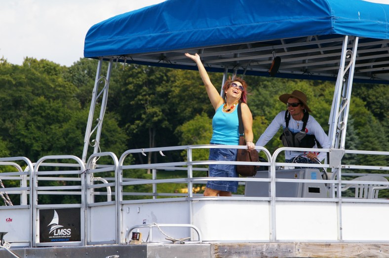 Me arriving at my daughter's sailing camp, Aug 2013