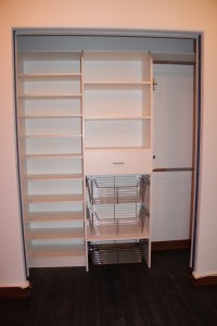 All the closets are done -- this one is Frankie's