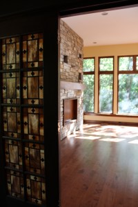 A view from Rich's office, showing off his beautiful doors, the fireplace and the view!